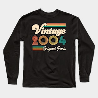 Retro Vintage 2004 Limited Edition 18th Birthday 18 Years Old Gift For Men Women Long Sleeve T-Shirt